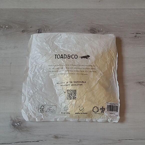 Toad & Co FOOTHILL POINTELLE Shortsleeve BABY TEE CHAMOMILE Small NWT‎ in pkg - Picture 5 of 7